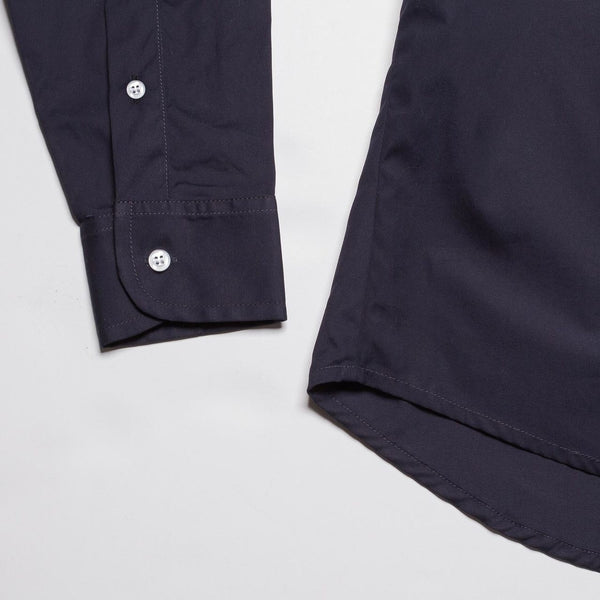 Curve Placket Button Up in Navy