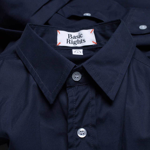 Straight Placket Button Up in Navy