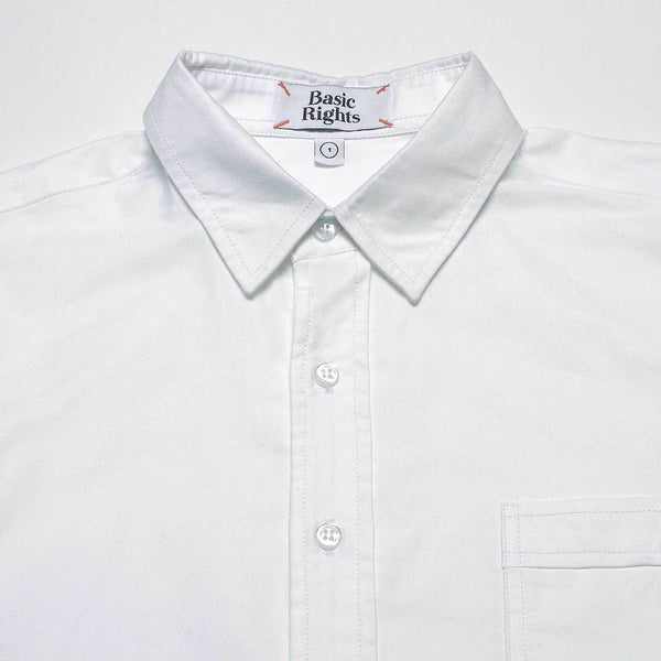 Straight Placket Button Up in White